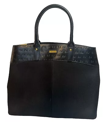 ST JOHN Designer Handbag Black W/ Gold Tone Hardware Details XXL • $149.99