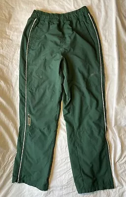 Nike Bauer Hockey Track Pants Mens Small Lined Green Ankle Zip Athleisure 91748 • $17.50