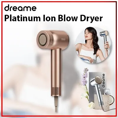 DREAME Hair Dryer GOLD 1600W High Speed Negative Ion Hair Care Essence Dryer • $225