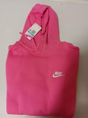 Men's Nike Club Fleece Pullover Hoodie (Pinksicle White M) • $49.99
