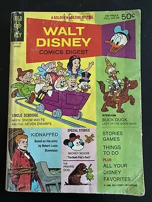 January 1969 Walt Disney Comics Digest #7 Golden Magazine Special SNOW WHITE • $7.95