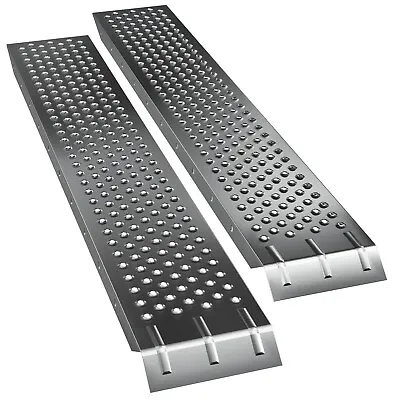 MONZANA® 2x Heavy Duty Steel Loading Ramps 400kg Lawnmower Trailer Van Motorbike • £47.95