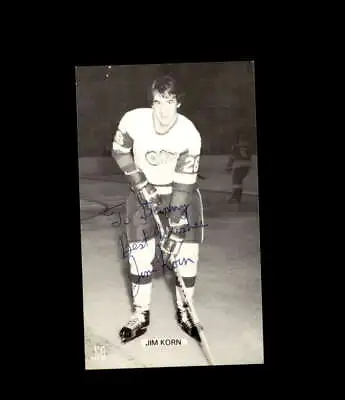 Jim Korn Signed JD McCarthy Vintage Postcard 1950`s 60`s Detroit Red Wings Autog • $15