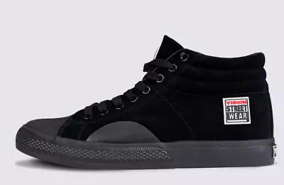 VISION STREET WEAR Leather Suede High Top Sneakers Black Size 9 • $160