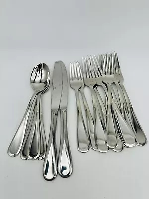 Set Of 16 Mikasa BRAVO 18/10 Stainless Steel Silverware Dinner Silver Tone • $27