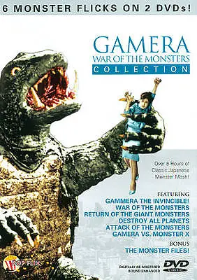 DVD - Gamera War Of The Monsters Collection - 6 Monster Flicks - Nice • £8.89