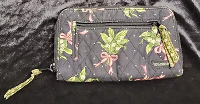 Vera Bradley Large Zip Travel Organizer Wallet - HOPE Pink Ribbons Black  • $24.99