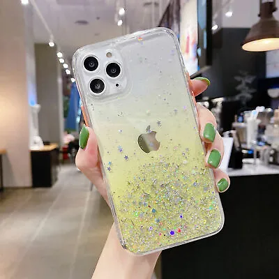 $4.10 • Buy For IPhone 14 13 12 11 Pro Max XS XR 8 7 6 + Bling Glitter Clear Shockproof Case