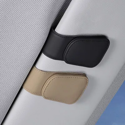 1PC Car Sun Visor Leather Glasses Sunglasses Card Ticket Holder Clip Magnetic • $7.99