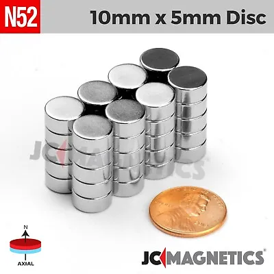 10mm X 5mm N52 Super Strong Round Disc Rare Earth Neodymium Magnet 10x5mm • $24.75