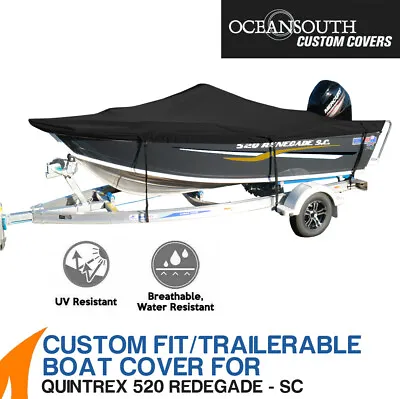 $374.99 • Buy Oceansouth Custom Fit Boat Cover For Quintrex 520 Renegade Side Console 