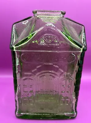 Wheaton Bottle 1st National Bank Green Glass Bank • $20