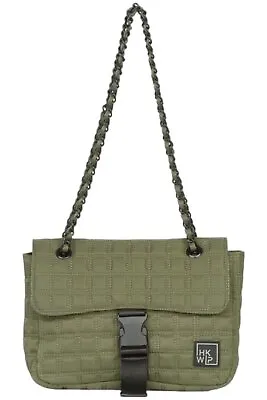 IHKWIP Quilted Flap Convertible Shoulder Bag W/ Chain Strap Olive • $34.99