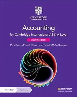 Cambridge International AS & A Level Accounting Coursebook With Digital Access ( • £29.83