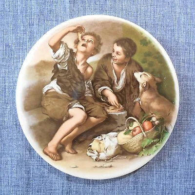 H & R Johnson Round Tile Trivet From ENGLAND Classical Painting Murillo Children • $9.99