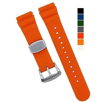 Soft Silicone Watch Band - Divers Style Replacement Strap - Quick Release 7S26 • $10