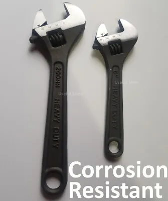 Adjustable Heavy Duty Wrench Tool Set 6  Inch & 8  Inch Anti Corrosion Spanner  • £9.95