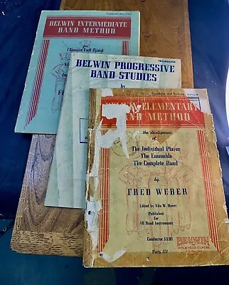 Lot Of 3 Vintage Trombone Sheet Music Books And Folder • $10