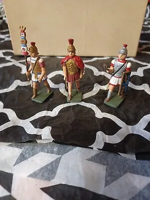 Lot Of 3 Miniature Metal Roman Soldiers  • $15