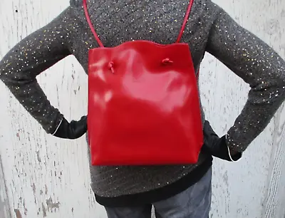 Lovie Paris Handbag Women's Red Made In Paris Convertible Backpack Vintage • $69.90