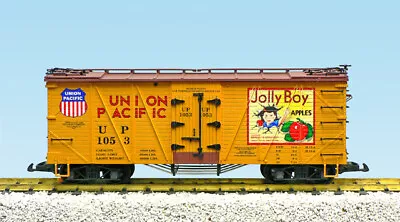 USA Trains R15021A G Union Pacific/Jolly Boy Apples Outsided Braced Box Cars • $76.92