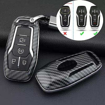 Carbon Fiber Remote Key Fob Cover For Ford F-150 Explorer Lincoln Fusion MKX MKC • $9.39