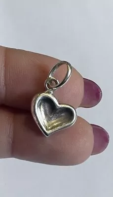 Genuine Links Of London Solid Sterling Silver Heart Charm Pendant • £15