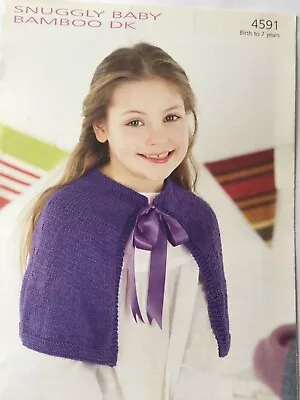 £2.50 • Buy Sirdar Snuggly Baby Bamboo DK - Pattern No. 4591 - Capes - Birth To 7 Years