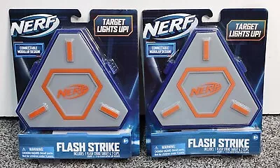 2 X Nerf Elite Flash Strike Target Flashing Lights Shooting 15cm Toy Expand -NEW • £46