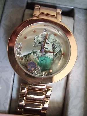 $59.99 • Buy Disney Little Mermaid Ariel Watch Rose Gold Link Band Adult & Shell Bling Charms
