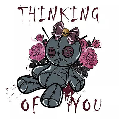 Thinking Of You Creepy Voodoo Sticker • $3.20