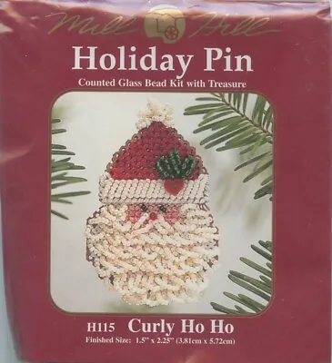 Mill Hill Holiday Pin Curly Ho Ho Counted Glass Bead Kit With Treasure H115 • $11.49