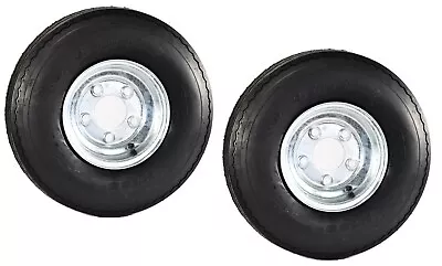 2-Pk Equipment Trailer Tire Rim 5.70-8 570-8 5.70X8 LRB 5 Lug Galvanized Wheel • $109.97