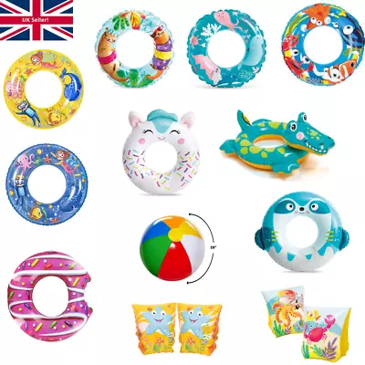 Inflatable Baby Swimming Donut Child Float Seat Rubber Ring Pool Kids Water Toy • £4.99