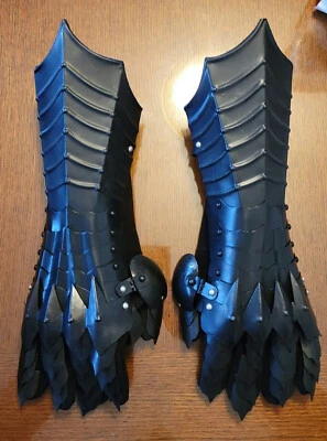 £58.80 • Buy Black Antique Nazgul Gauntlets Steel Medieval Gothic Gloves | Lord Of The Rings