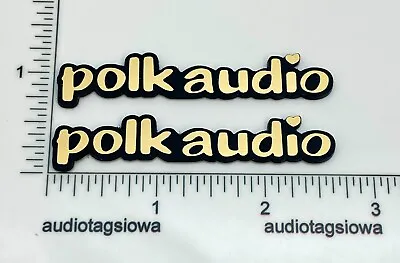 Polk Audio Custom Made Incised Speaker Badge Logo Emblems Pair • $12