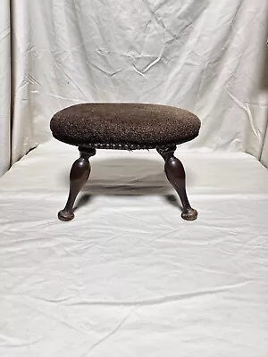 Antique 4 Legged Velvet Covered Round Ottoman Foot Stool  • $89.99