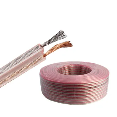 $34.99 • Buy Pure Copper Speaker Wire 8 12 14 16 18 20 Gauge Car Home Theater Audio Cable Lot