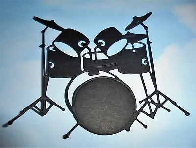 Die Cut Cuts Drum Kit X 4 Drums Music Instrument Topper Embellishment  • £1.10