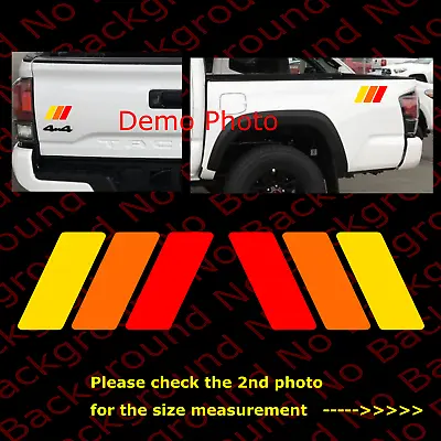 RETRO SLANT STRIPES Rainbow Vinyl Decal Fits 4RUNNER TACOMA FJ CRUISER TY009 • $7.50