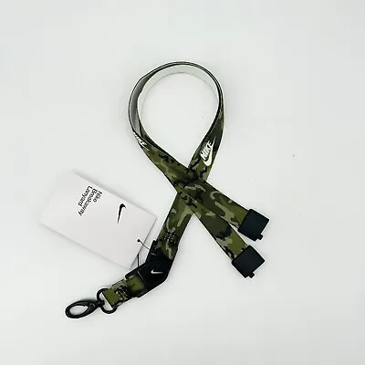 NEW Nike Mens Swoosh Premium Breakaway Lanyard One Size Black Camo Quick Release • $9.99