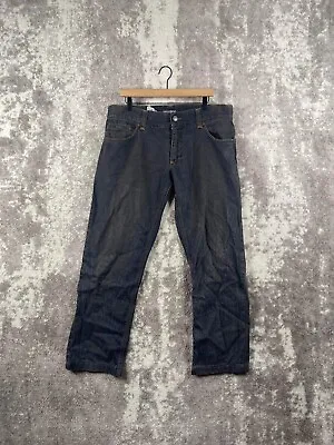 Dolce & Gabbana Men’s Blue Dark Wash Loose Wide Leg ‘17’ Denim Jeans Size 54 • $124.99