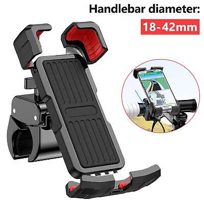 360° Aluminium Motorcycle Handlebar Cell Phone Mount Holder Bicycle GPS Bracket • $10.99