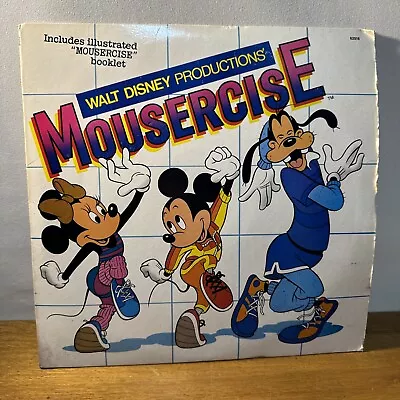 WALT DISNEY PRODUCTIONS - Mousercise - Vinyl LP 1982 62516 Mickey Mouse No Book • $8