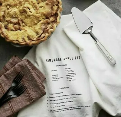 Hearth Hand Magnolia Apple Pie Recipe Flour Sack Kitchen Dish Towel Cotton NWT • $19.95