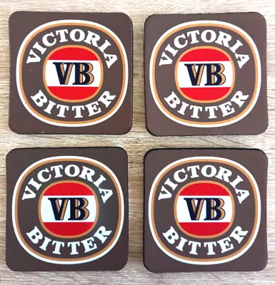 Victoria Bitter Beer Rubber Neoprene Coasters Man Cave Barware • $9.95