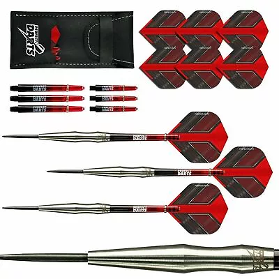 Tungsten Darts Set 22g 24g Grams Steel Tip Space Raider Smooth Scalloped • $28.09