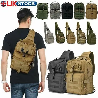 Tactical Backpack Military Shoulder Crossbody Bag Hiking Camping Rucksack • £33.59