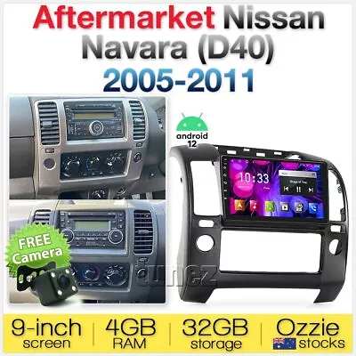 Android Auto Apple CarPlay For Nissan Navara D40 Car Stereo Radio Fascia ST STX • $397.21