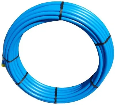 63mm Blue MDPE Pipe Alkathene Plastic Water Mains Pipe 50 Metres Coil • £422.53